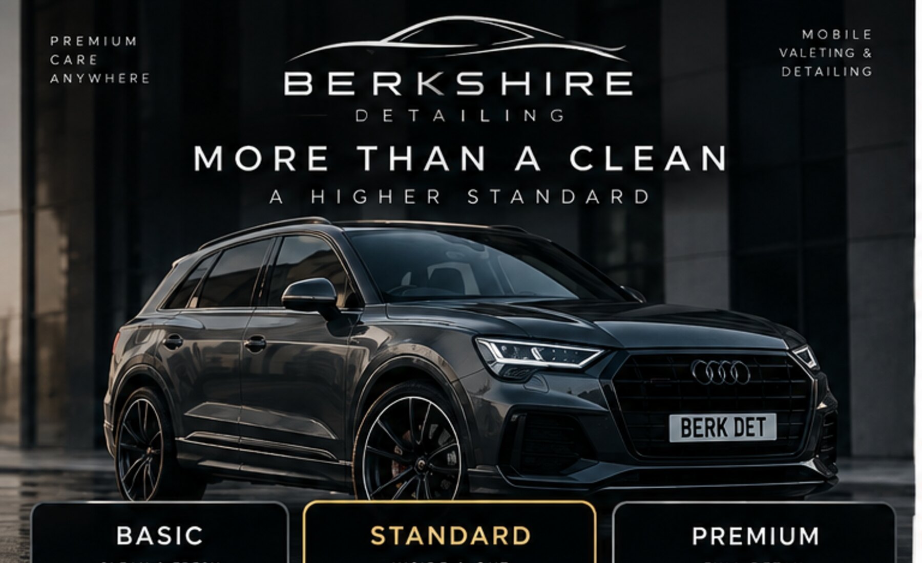 Detailed black Audi SUV